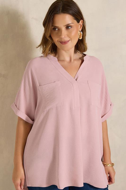  EVANS Chemise style utilitaire rose à enfiler