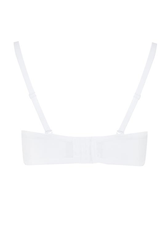 Plus Size White Moulded Underwired Full Cup Multiway Bra With Removable Straps | Yours Clothing  6