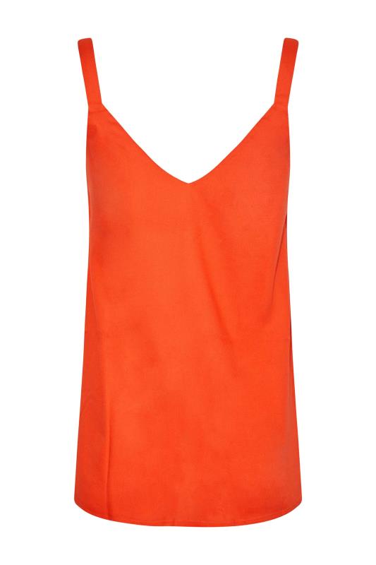 LTS Tall Women's Orange Eyelet Detail Cami Top | Long Tall Sally 7