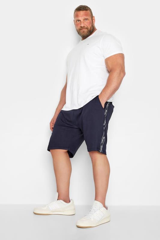 D555 Big & Tall Navy Blue Couture Side Panel Shorts | BadRhino 2