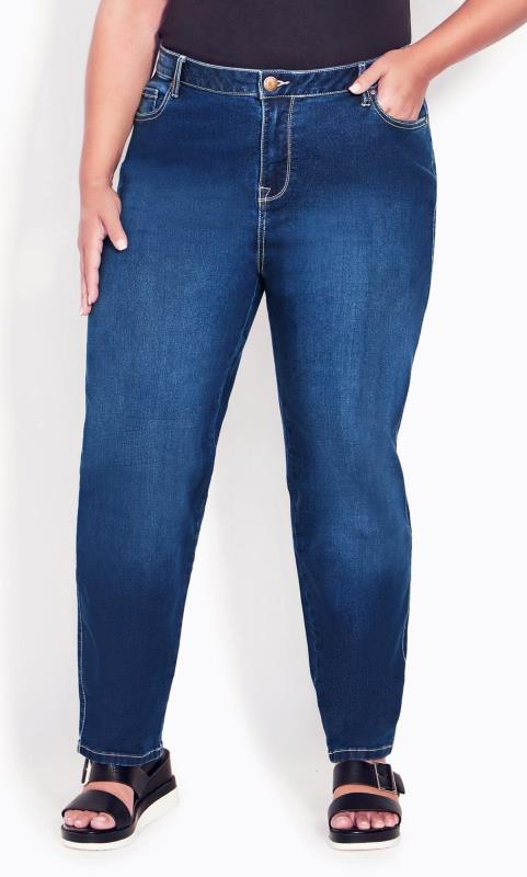 Evans Blue Mid Wash Straight Leg Jeans 4
