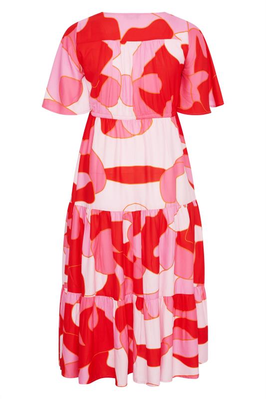 LIMITED COLLECTION Curve Pink Abstract Print Tiered Maxi Dress_Y.jpg