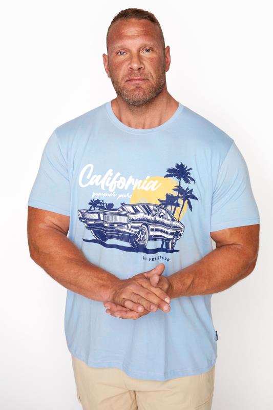  Grande Taille BadRhino Big & Tall Blue California Wave T-Shirt