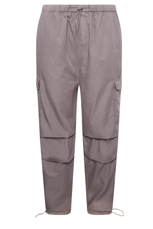 YOURS Plus Size Grey Cargo Parachute Trousers | Yours Clothing  4