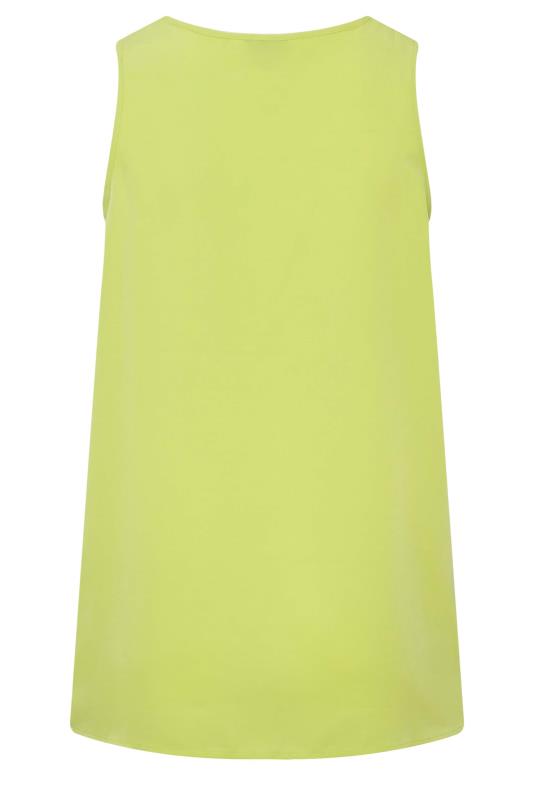 YOURS Curve Plus Size Lime Green Cami Vest Top | Yours Clothing 6
