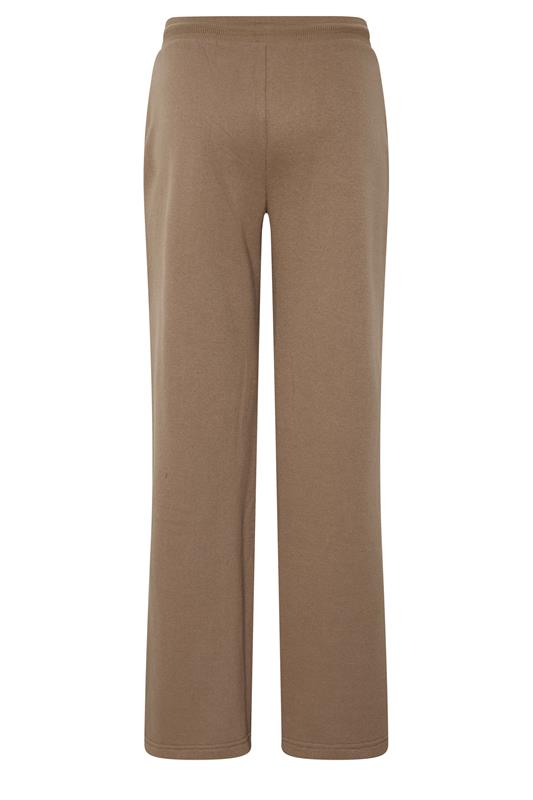 LTS Tall Women's Mocha Brown Embroidered Wide Leg Joggers | Long Tally Sally 6