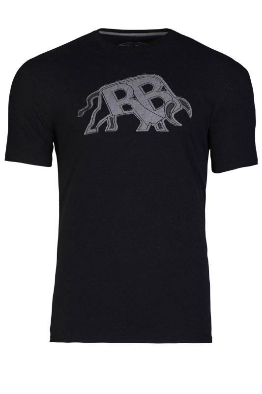 RAGING BULL Big & Tall Black Flock T-Shirt 2
