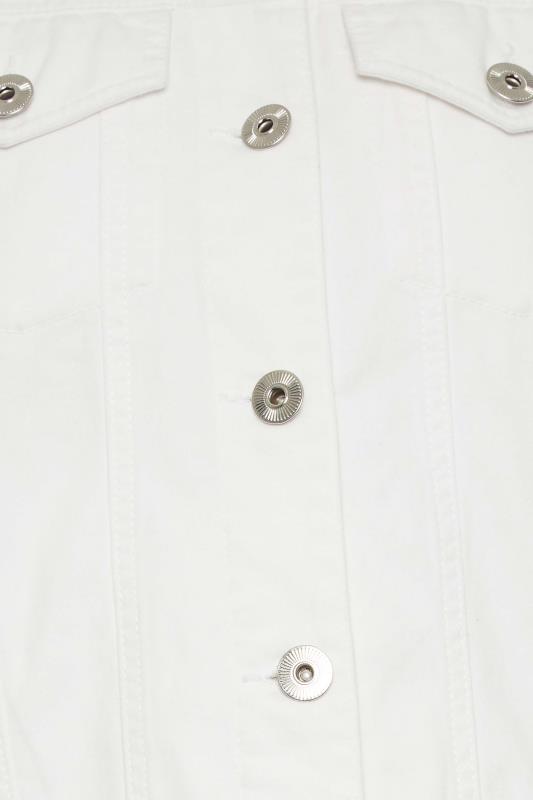 YOURS PETITE Plus Size White Denim Jacket | Yours Clothing 3