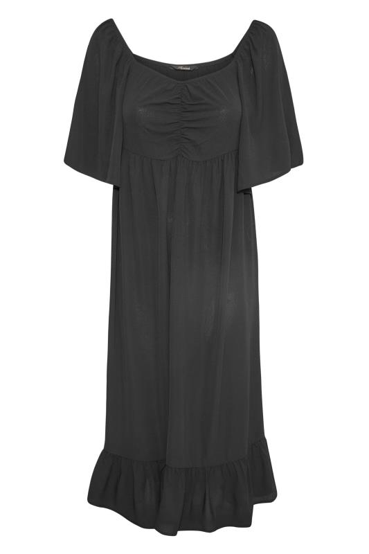 LIMITED COLLECTION Curve Black Ruched Angel Sleeve Dress_X.jpg