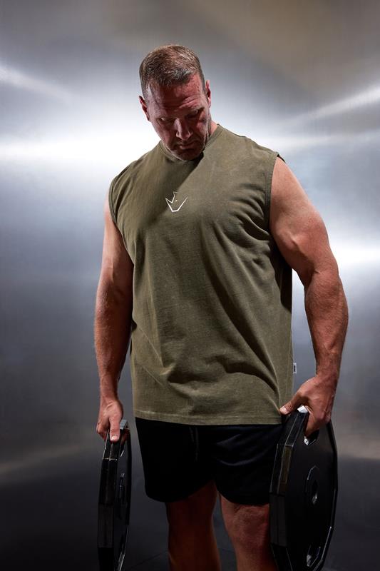  IronRhino Big & Tall top sin mangas verde oliva