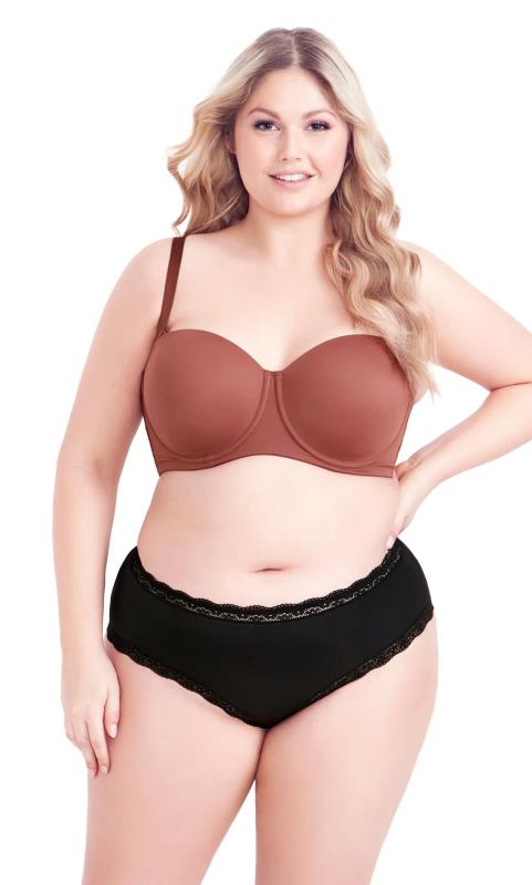 Hips and Curves Cinnamon Brown Strapless Multiway Bra 4