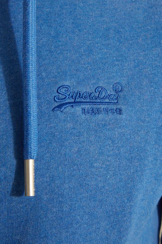SUPERDRY Blue Marl Vintage Logo Zip Through Hoodie | BadRhino 4