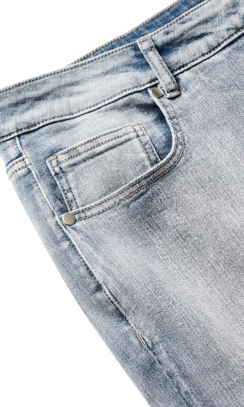 Evans Light Blue Wash Denim Slim Fit Jeans 8