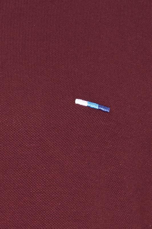 BadRhino Big & Tall Burgundy Red Tipped Polo Shirt | BadRhino 5