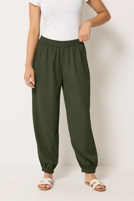  M&Co Petite pantalones bombachos caqui verdes