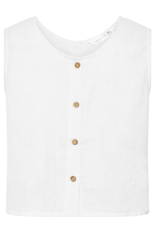 PixieGirl Petite Women's White Cotton Cheesecloth Top | PixieGirl 6