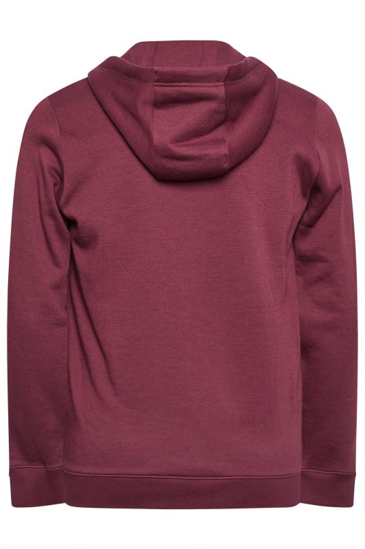 BadRhino Burgundy Red Zip Through Hoodie | BadRhino 6