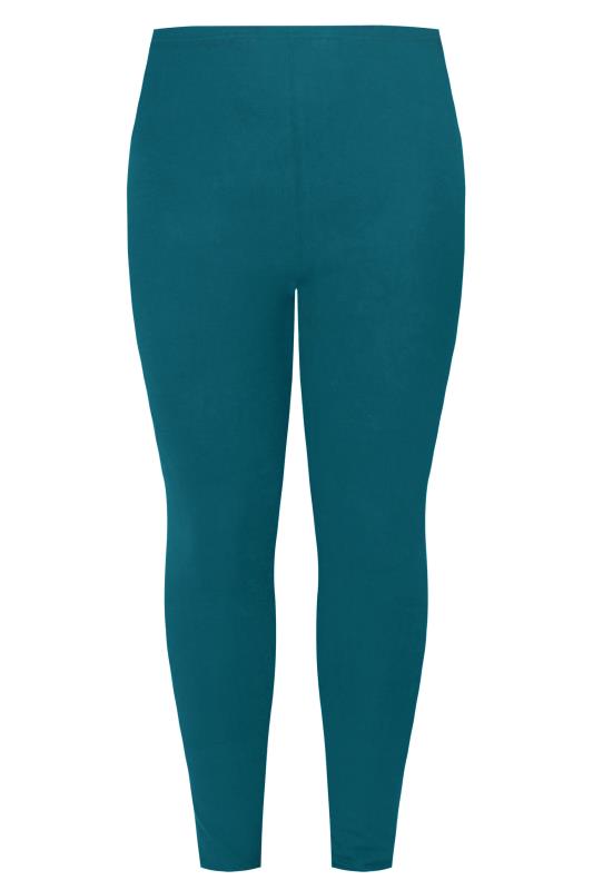 Plus Size Teal Blue Leggings | Yours Clothing 4