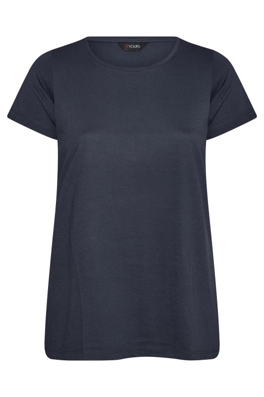 Plus Size Navy Blue Short Sleeve T-Shirt | Yours Clothing 6