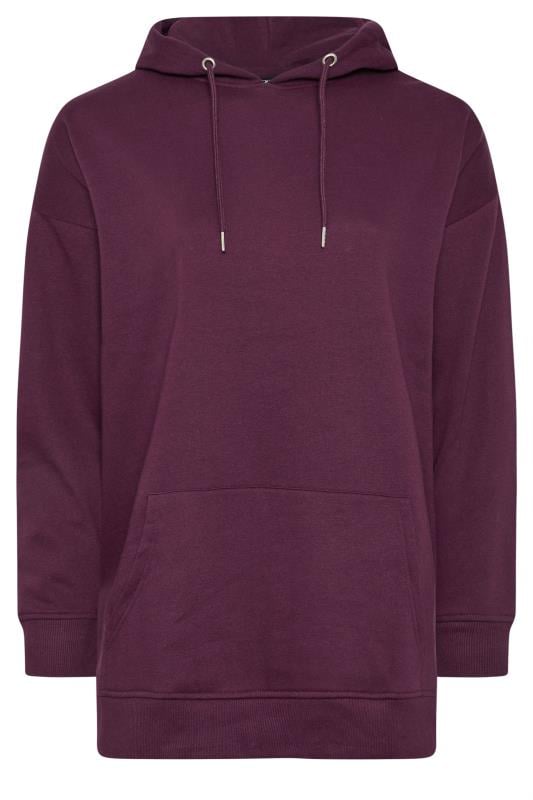 YOURS Plus Size Burgundy Red Hoodie | Yours Clothing 5