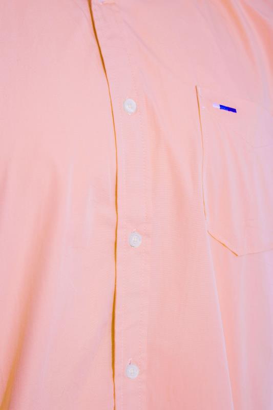 BadRhino Big & Tall Pink Cotton Poplin Short Sleeve Shirt 2