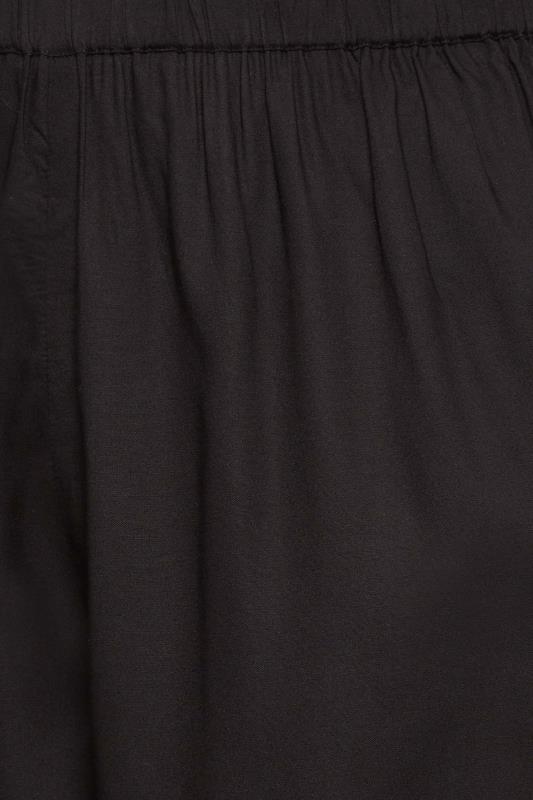 YOURS Curve Plus Size Black Woven Shorts | Yours Clothing  4