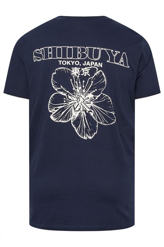 BadRhino Big & Tall Navy Blue 'Shibuya Tokyo' Graphic T-Shirt | BadRhino  9