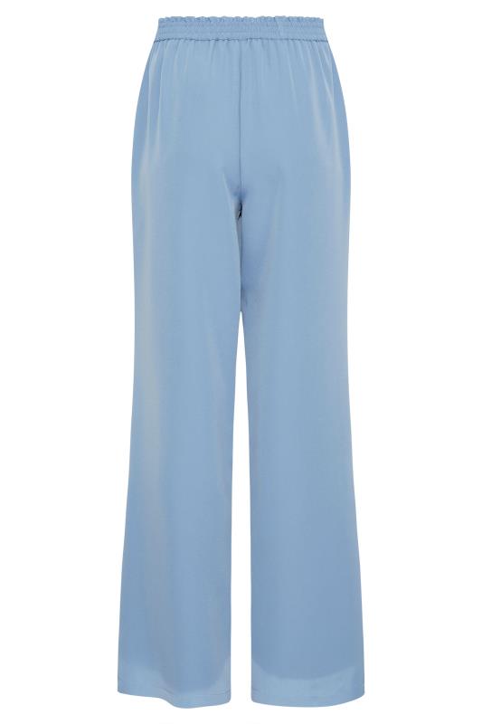 LTS Tall Women's Blue Scuba Wide Leg Trousers | Long Tall Sally  5