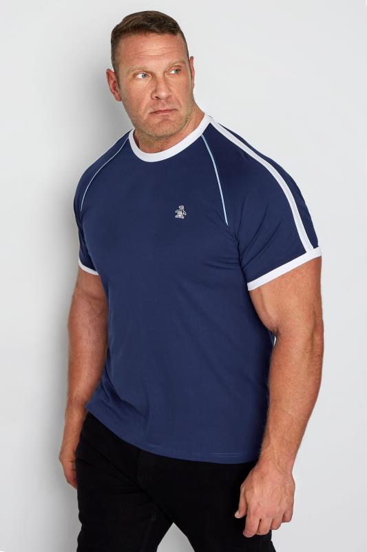 Großen Größen  PENGUIN MUNSINGWEAR Big & Tall Navy Blue Track T-Shirt