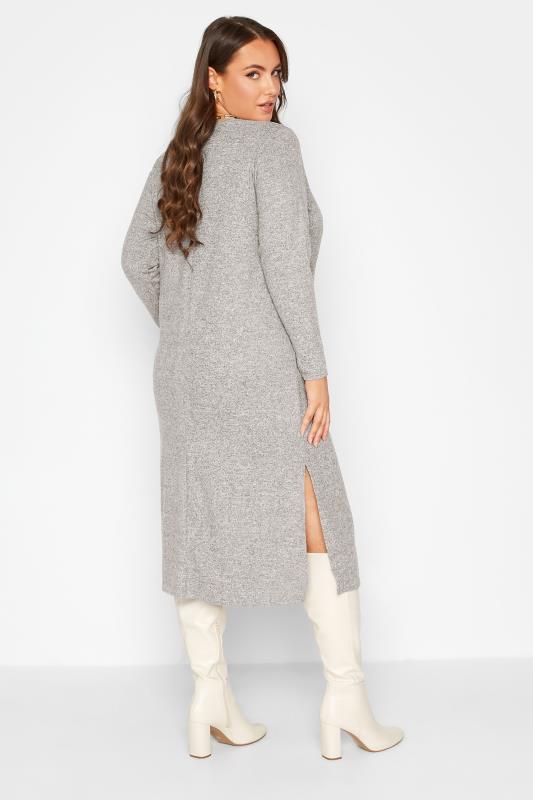 Curve Grey Knitted Jumper Dress 3
