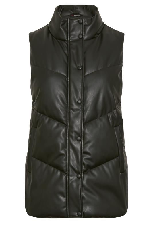 YOURS Curve Black Faux Leather Gilet | Yours Clothing  6
