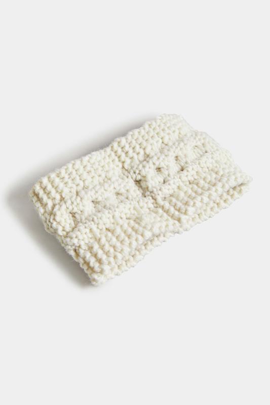Cream Cable Knitted Headband | Yours Clothing 3
