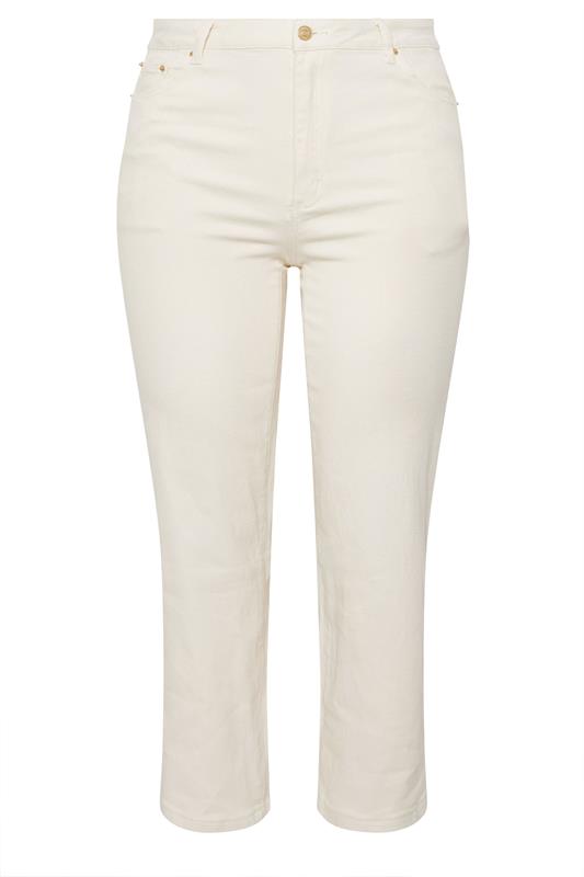 EVANS Plus Size White Premium Wide Leg Jeans | Evans 5