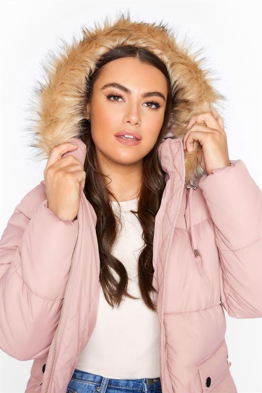 Pink Cropped Padded Puffer Coat_D.jpg
