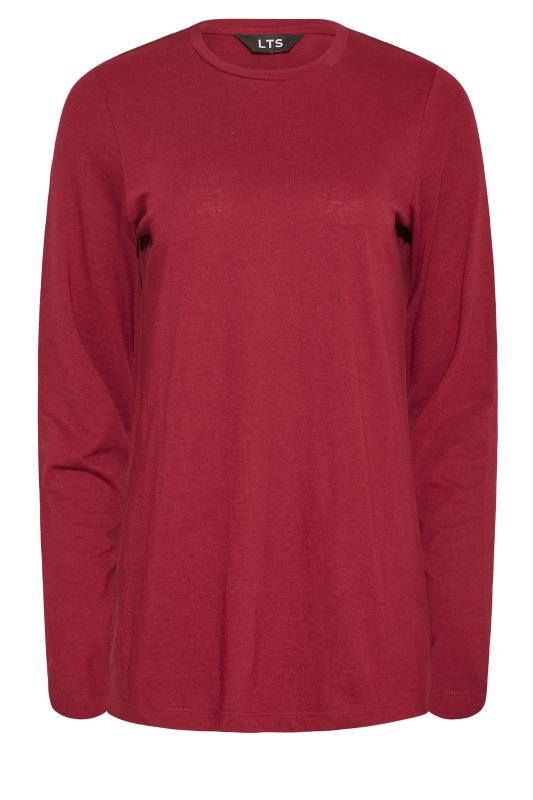 LTS Tall Dark Red Long Sleeve T-Shirt 5