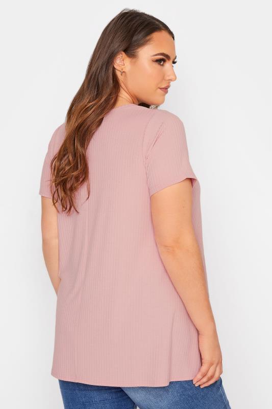 Curve Pink Ribbed Swing Top 3