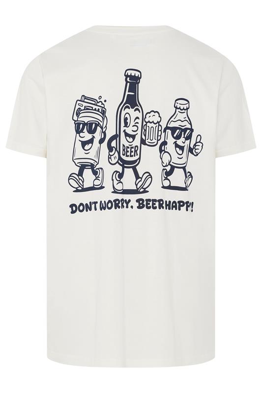 BadRhino Big & Tall Off White Beer Graphic T-Shirt | BadRhino 9