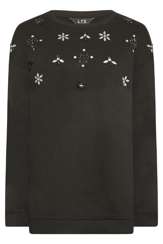 LTS Tall Women's Black Embellished Sweatshirt | Long Tall Sally 6