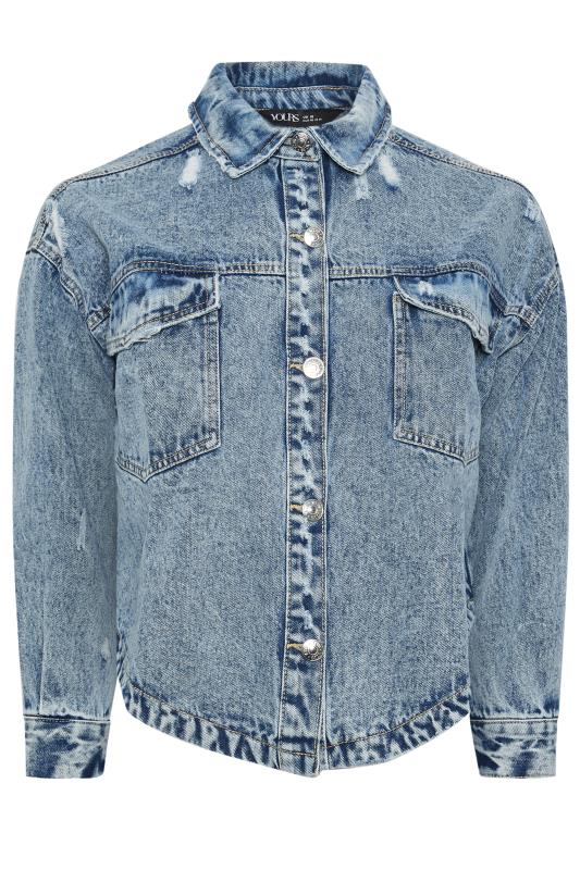 YOURS Plus Size Blue Western Denim Jacket | Yours Clothing 6