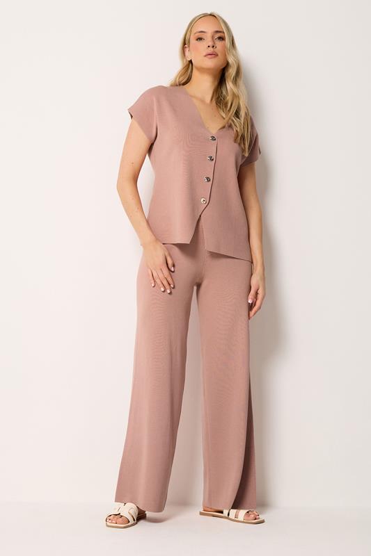 LTS Tall Women's Light Pink Button Knitted Cardigan | Long Tall Sally 1
