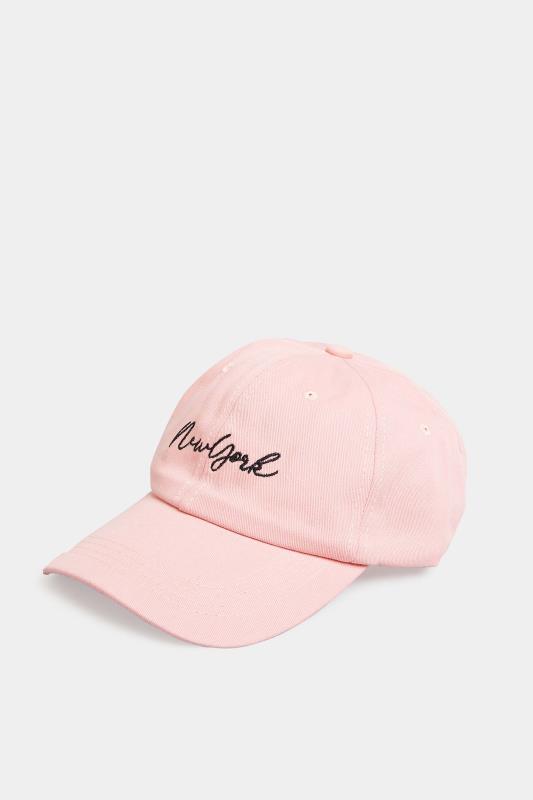 Plus Size  Blush Pink 'New York' Embroidered Cap