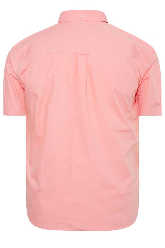 BadRhino Pink Cotton Poplin Short Sleeve Shirt | BadRhino 4