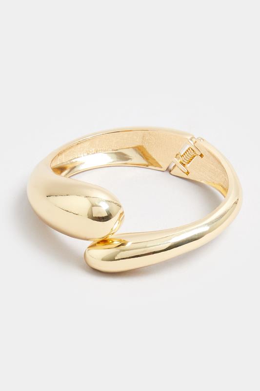 Gold Tone Teardrop Bracelet | Yours Clothing 2