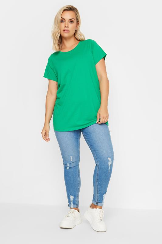 YOURS 3 PACK Plus Size Black & Green Core T-Shirts | Yours Clothing 5