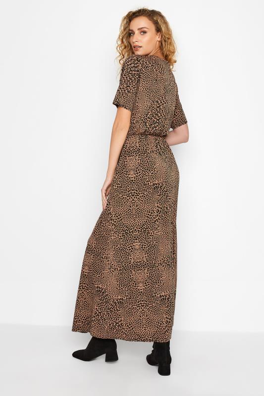 LTS Tall Brown Leopard Print Pocket Midaxi Dress 4