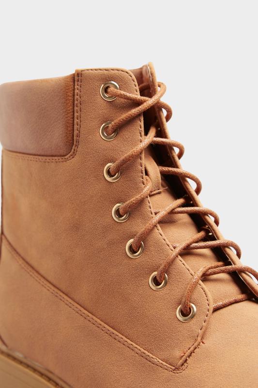 Tan Brown Chunky Lace Up Boots In Wide E Fit_E.jpg
