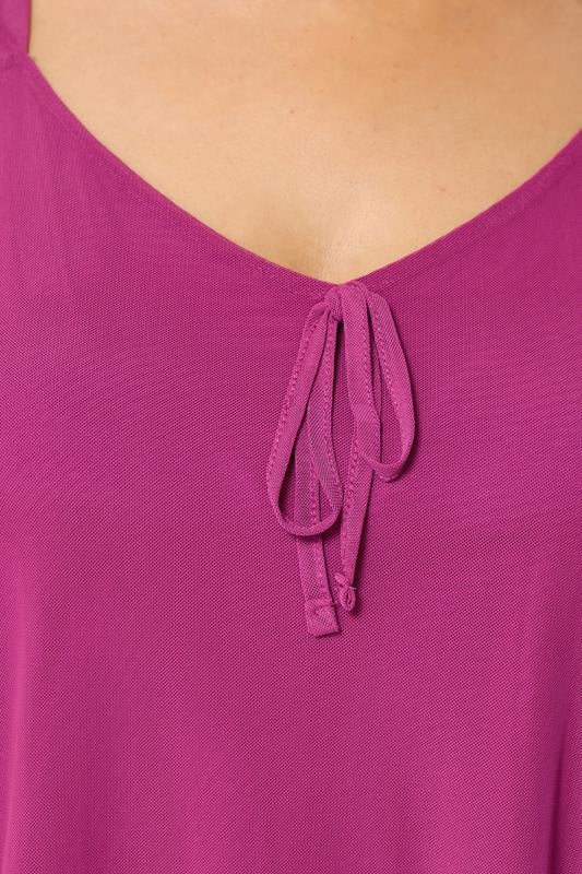 YOURS Plus Size Pink Mesh Vest Top | Yours Clothing 4