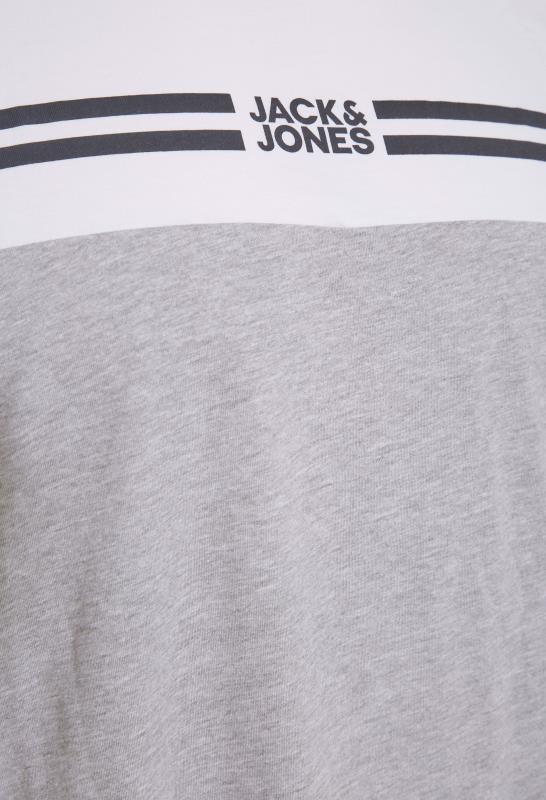 JACK & JONES Big & Tall White & Grey Steve T-Shirt & Shorts Set 7