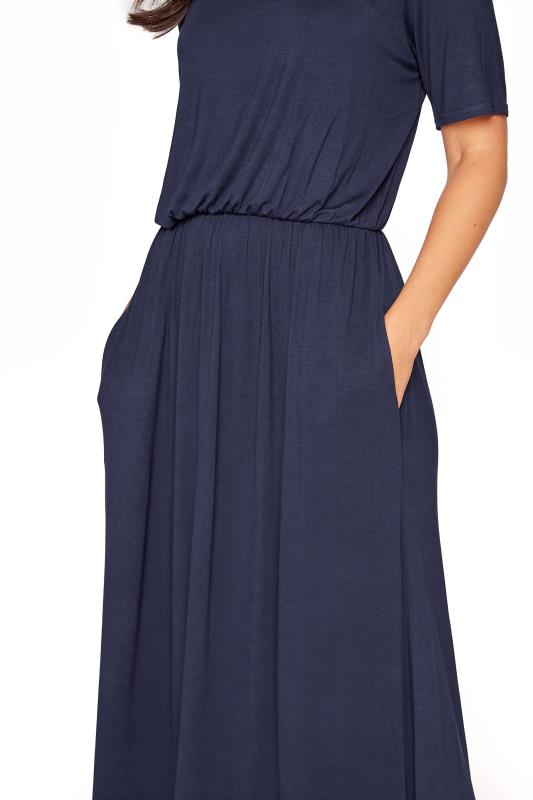LTS Navy Blue Pocket Midaxi Dress | Long Tall Sally 4