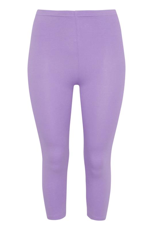 YOURS FOR GOOD Curve Purple Cropped Leggings_F.jpg